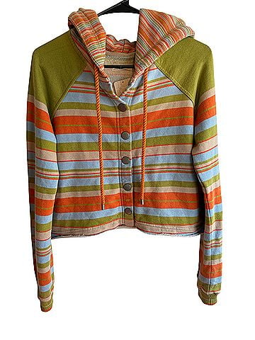 Free People We the Free Bailey Striped Cropped Cardigan Jacket (view 1)