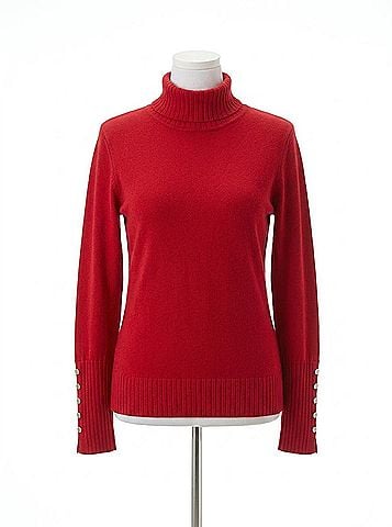 Tribal Turtle Neck Sweater in Earth Red (view 1)
