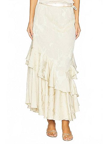 Free People Autumn Promenade Maxi Skirt in Tea (view 2)