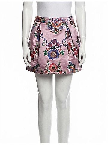 Free People Benjamine Mini Skirt in Pink Combo (view 1)