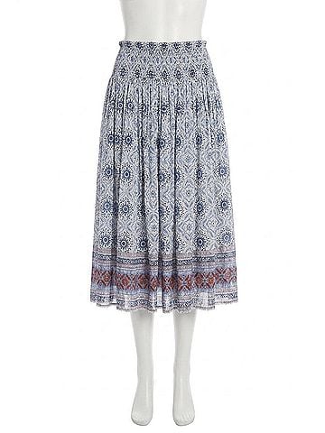Free People Ravenna Printed Maxi Skirt in Bluebird (view 1)