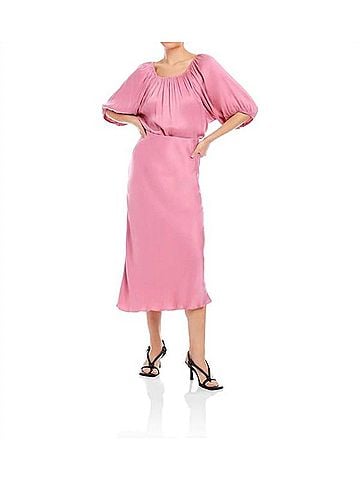 Fifteen Twenty Eva Bias Ankle Skirt in Peony (view 2)
