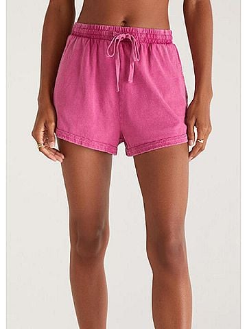 Z Supply Domingo Shorts in Sweet Plum (view 2)