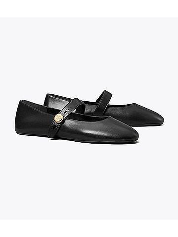 Tory Burch Women's Romy Mary Jane Flats in Perfect Black (view 2)