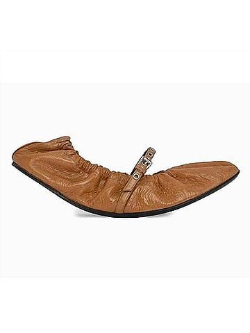 Pierre Hardy Women's Margot Patent Leather Flat in Tan (view 1)