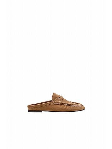 Steve Madden Women's Rafe Round Toe Loafer Mule in Taupe Suede (view 1)