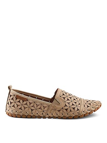 Spring Step Women's Flowerflow Leather Loafer in Beige (view 1)