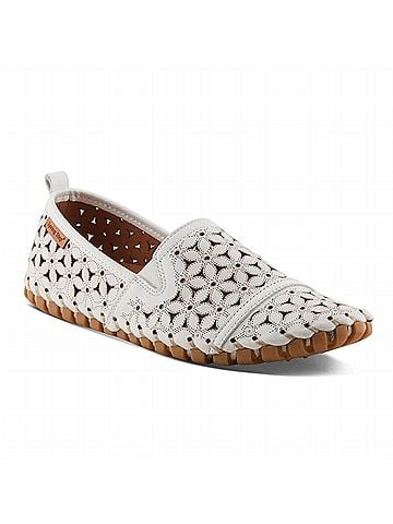 Spring Step Women's Flowerflow Leather Loafer in White (view 2)