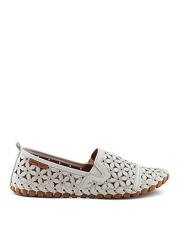 Spring Step Women's Flowerflow Leather Loafer in White (view 1)