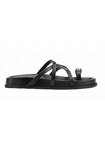 Marc Fisher Women's Braidey Strappy Flat Sandal in Black (view 1)