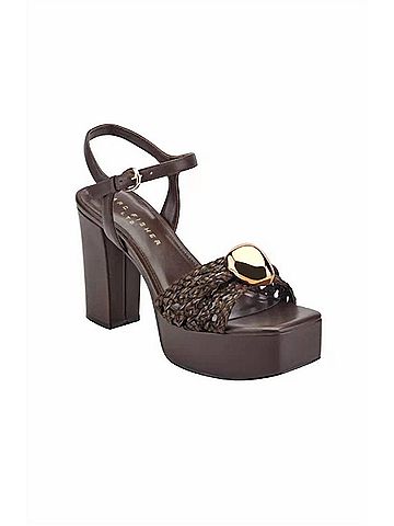 Marc Fisher Women's Cabell Platform Sandals in Dark Brown (view 2)