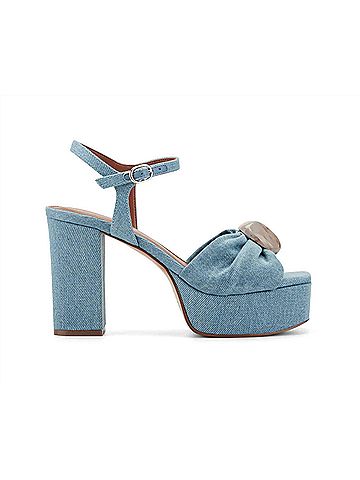 Marc Fisher Women's Candey Platform Sandals in Medium Blue (view 1)