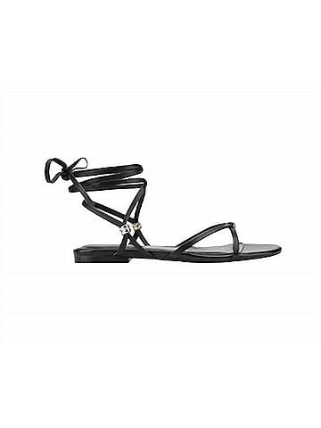 Marc Fisher Women's Este Ankle Wrap Sandals in Black (view 1)