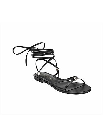 Marc Fisher Women's Este Ankle Wrap Sandals in Black (view 2)