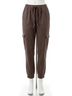 GiGi Moda Solid Brown Cargo Jogger Pants in Chocolate One size - photo 1