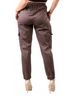 GiGi Moda Solid Brown Cargo Jogger Pants in Chocolate One size - photo 3