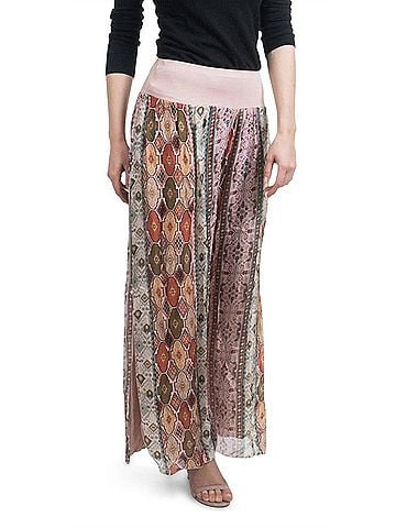 GiGi Moda Jasmin Geometric Flower Slit Pant in Pink (view 2)