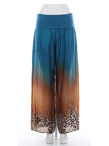 GiGi Moda Savanna Silk Pant in Teal (view 1)