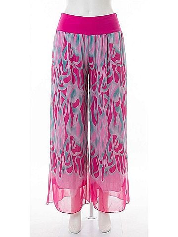 GiGi Moda Jasmin Turbinio Slit Pant in Hot Pink (view 1)