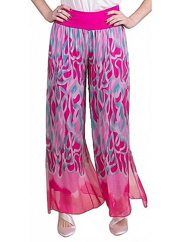 GiGi Moda Jasmin Turbinio Slit Pant in Hot Pink (view 2)