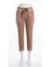 GiGi Moda Solid Brown Zola Stud Pants in Camel One size - photo 1