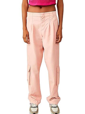 Free People Mesmerize Me Cargo Pants in Sunkissed Pink (view 2)