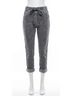 GiGi Moda Solid Gray Zola Stud Pants in Charcoal One size - photo 1