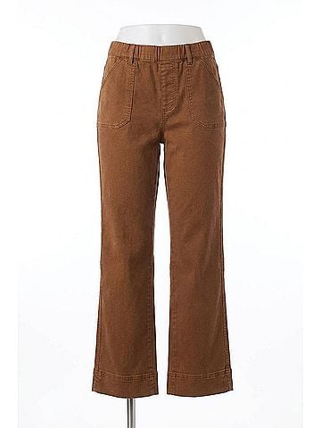Tribal Comfort Stretch Pull-On Kick Flare Ankle Pants in Walnut (view 1)