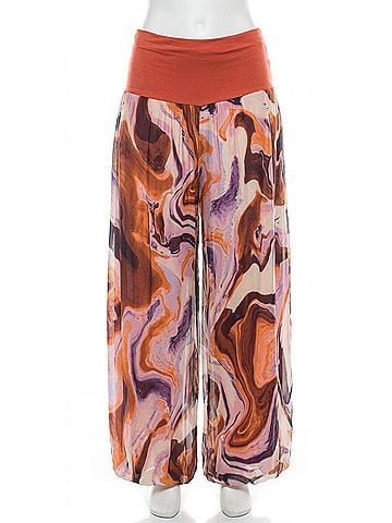 GiGi Moda Aspen Marble Wide Leg Pants in Rust (view 1)
