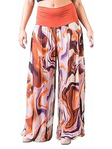 GiGi Moda Aspen Marble Wide Leg Pants in Rust (view 2)