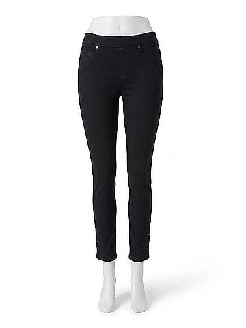 Tribal Stretch Colored Pants in Black (view 1)