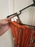 A.L.C. 100% Silk Print Orange Romper Size 2 - photo 3