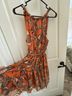 A.L.C. 100% Silk Print Orange Romper Size 2 - photo 4