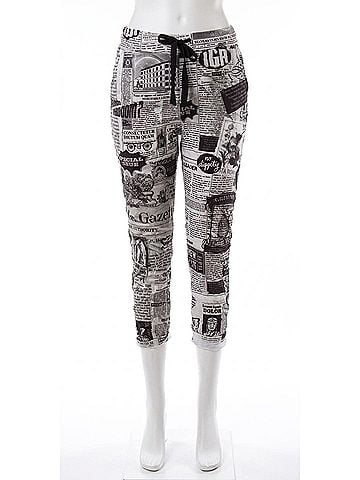 GiGi Moda Celina Newspaper Pants in White (view 1)