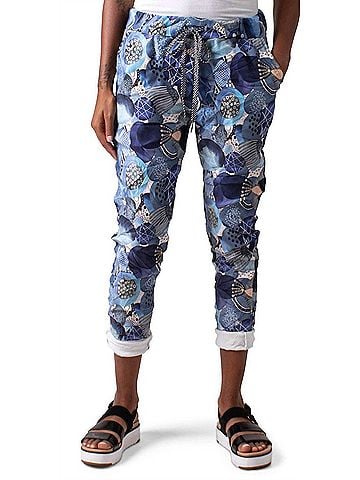 GiGi Moda Cerchio Tie-Waist Pants in Blue (view 2)