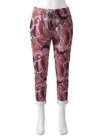 GiGi Moda Cerchio Tie-Waist Pants in Burgundy (view 1)