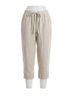 GiGi Moda Solid Brown Lenia Jogger Pull-On Pants in Cream One size - photo 1