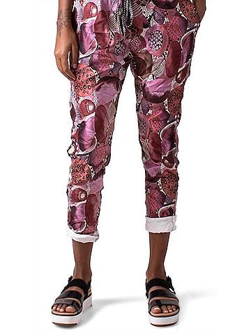 GiGi Moda Cerchio Tie-Waist Pants in Burgundy (view 2)
