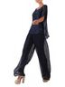 GiGi Moda Animal Print Blue Lyda Leopard Print Pants in Navy One size - photo 4