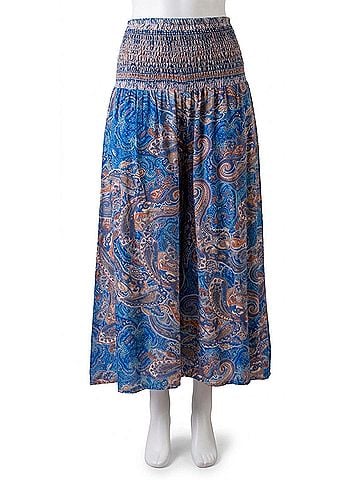 GiGi Moda Paisley Jasper Wide Leg Pants in Blue (view 1)