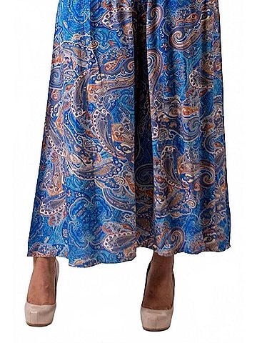 GiGi Moda Paisley Jasper Wide Leg Pants in Blue (view 2)