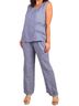 GiGi Moda Solid Blue Palermo Linen Pull-On Pants in Blue One size - photo 2