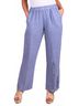 GiGi Moda Solid Blue Palermo Linen Pull-On Pants in Blue One size - photo 3