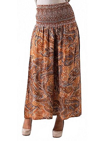 GiGi Moda Paisley Jasper Wide Leg Pant in Rust (view 2)