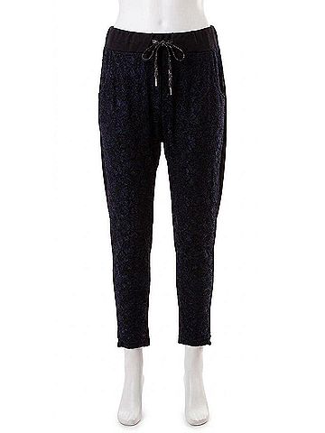GiGi Moda Terza Lace Cropped Pants in Black (view 1)