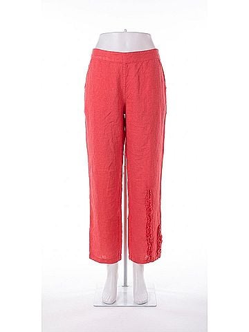 GiGi Moda Palermo Linen Pull-On Pants in Coral (view 1)
