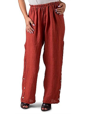 GiGi Moda Sundaze Wide Leg Pants in Rust (view 2)