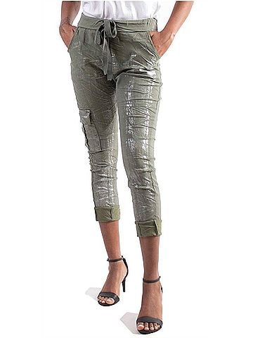 GiGi Moda Umbria Cotton Cropped Pants in Olive (view 2)