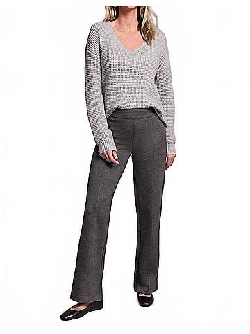 Tribal Pull On Ankle Pants With Pockets in Charcoal (view 2)