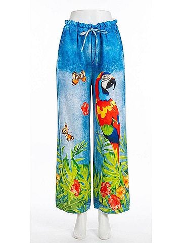 GiGi Moda Pappagallo Wide Leg Pant in Blue (view 1)